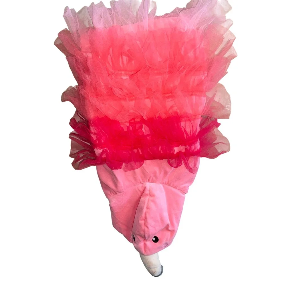 Flamingo Pet Costume Large Pink‎ Tulle Ruffle Halloween Outfit